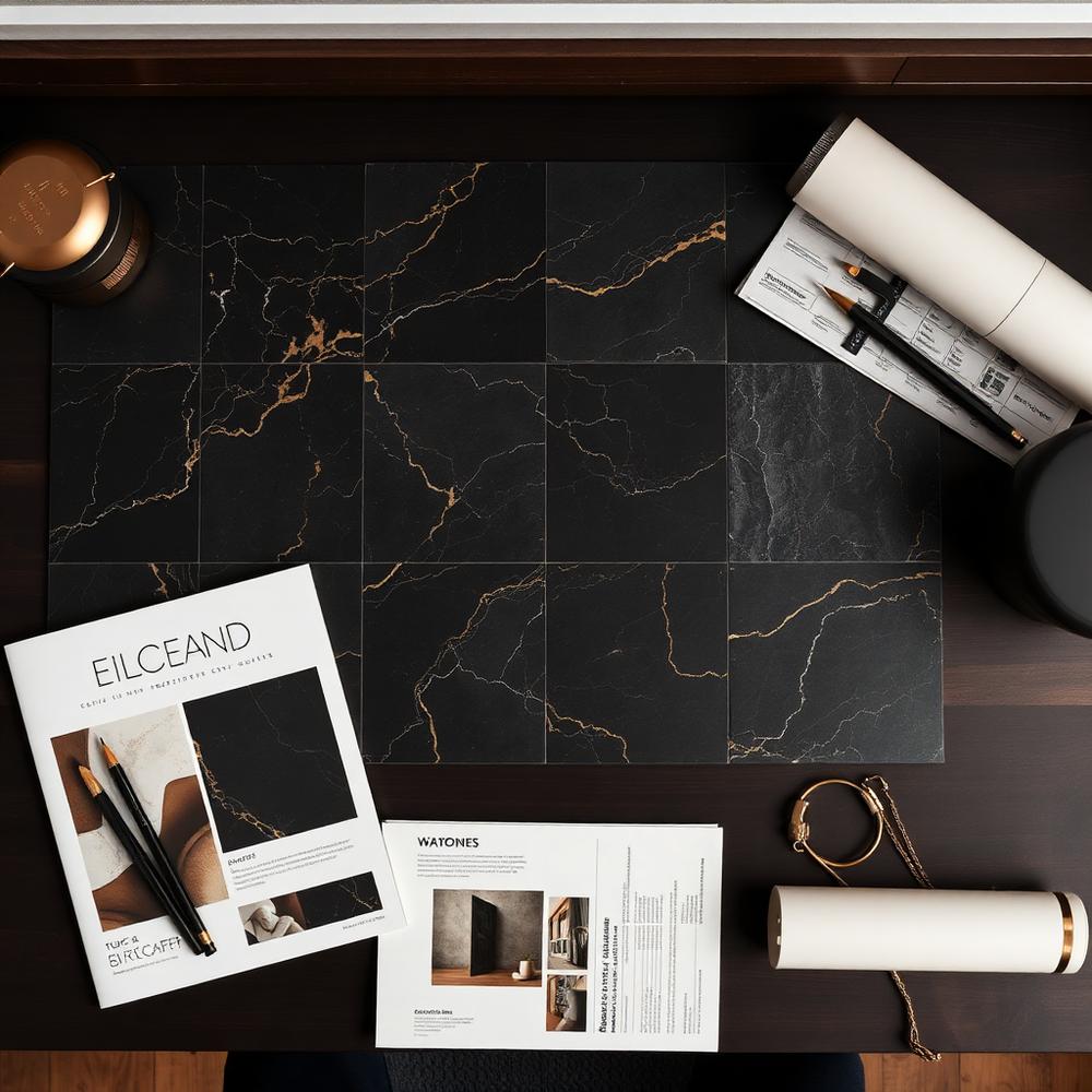 Tile samples and architectural catalog